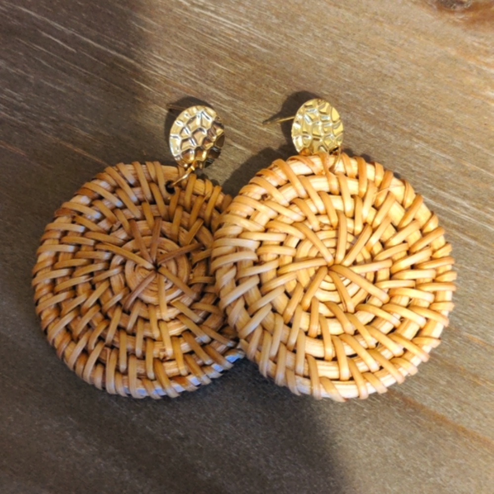 Circle Wicker Earrings